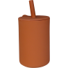 TRYCO Silicone Cup and Straw, Sienna
