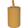 TRYCO Silikonový pohárek s brčkem, Honey Gold