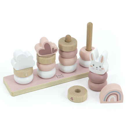 Label Label Malé skladacie krúžky, ružové