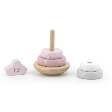 Label Label Balanční stohovací kroužky, růžové