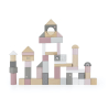 Label Label Wooden Blocks 50 pcs Pink
