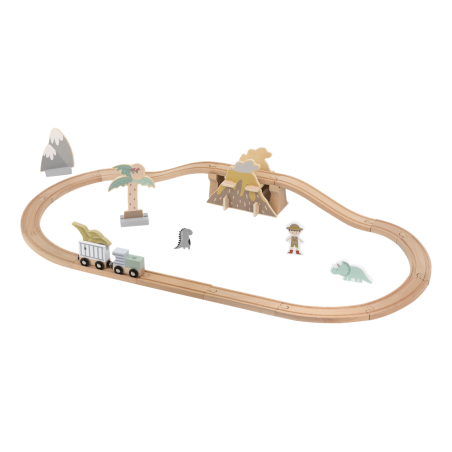 TRYCO Wooden Trainset Extension Dinosaurs