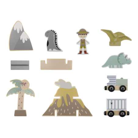 TRYCO Wooden Trainset Extension Dinosaurs