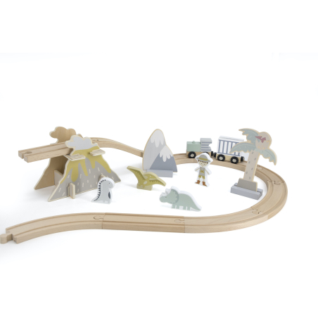 TRYCO Wooden Trainset Extension Dinosaurs