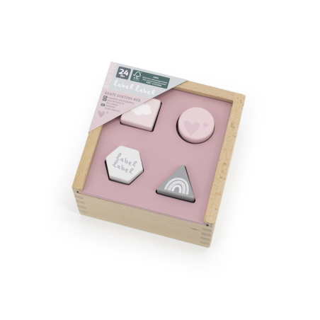 Label Label Vkladačka tvarov, ružová