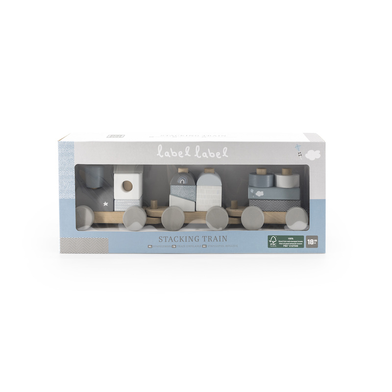 Label Label Stacking Train Blue