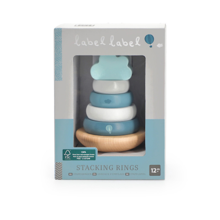 Label Label Balančné stohovacie krúžky, zelené