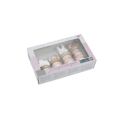 Label Label Little Stacking Rings Pink