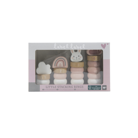 Label Label Little Stacking Rings Pink