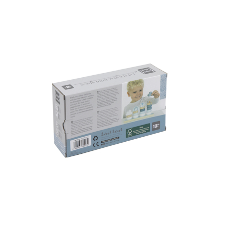 Label Label Malé skladacie krúžky, modré