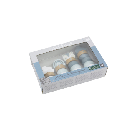 Label Label Malé skladacie krúžky, modré