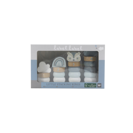 Label Label Malé skladacie krúžky, modré