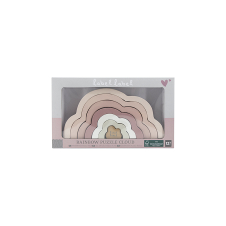 Label Label Dúhový mráčik Puzzle, ružový