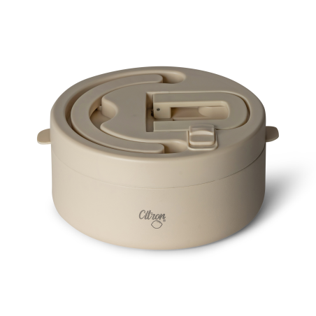 Citron Stainless Steel Food Jar 400ml - Beige