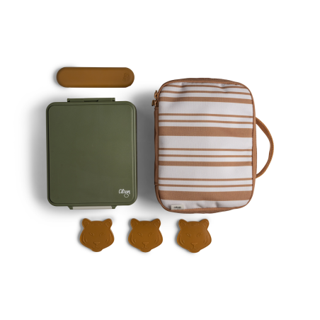 Citron Thermal Square Lunch Bag - Caramel