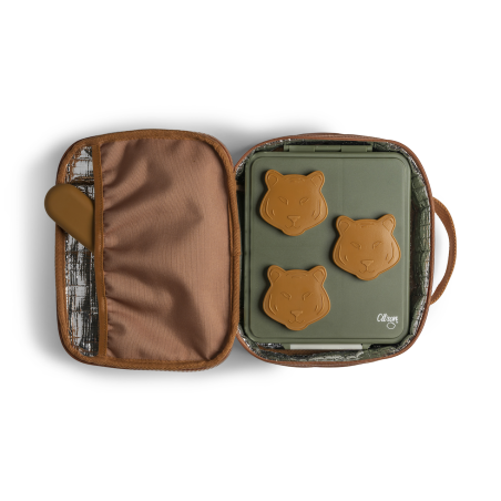 Citron Thermal Square Lunch Bag - Caramel
