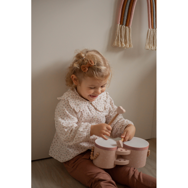 Label Label Wooden Bongos - Pink