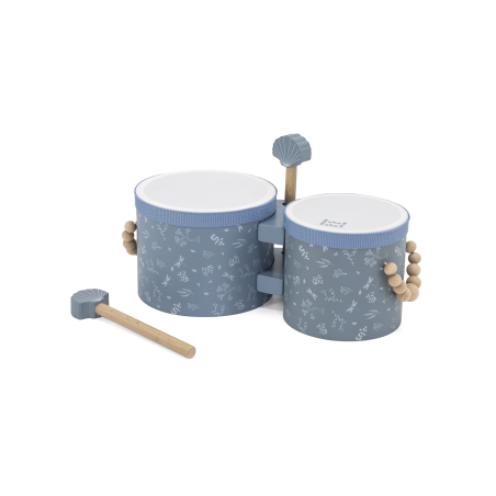 Label Label Wooden Bongos - Blue