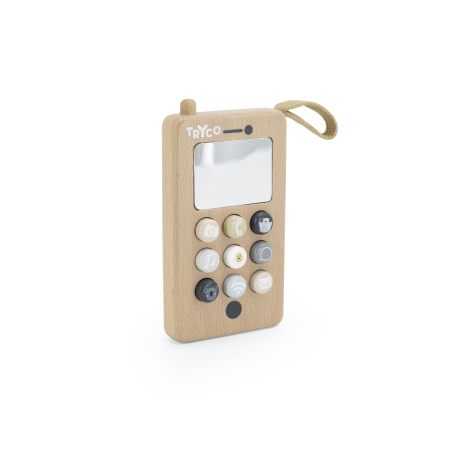 TRYCO Drevený mobilný telefón