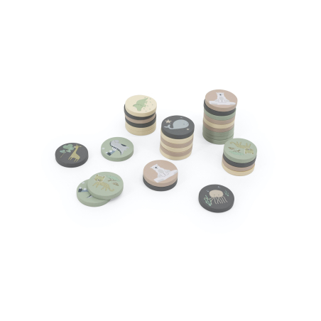 TRYCO Wooden Memory Game Jungle