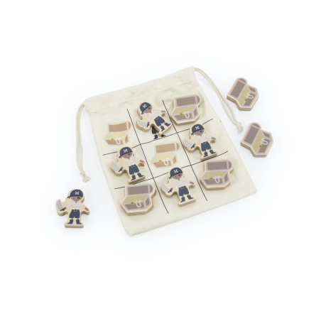 TRYCO Wooden Tic Tac Toe Pirate