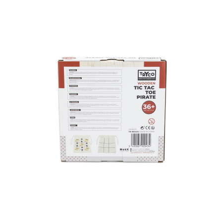 TRYCO Wooden Tic Tac Toe Pirate