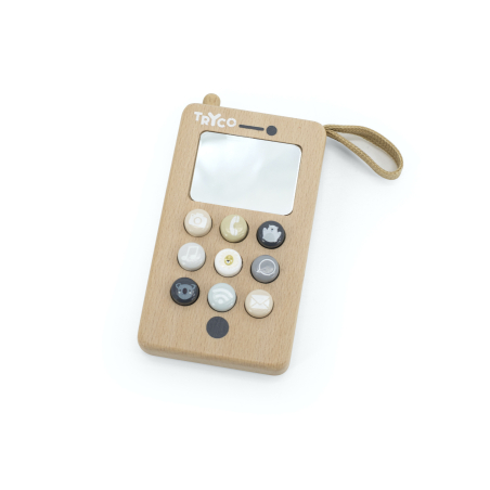 TRYCO Drevený mobilný telefón