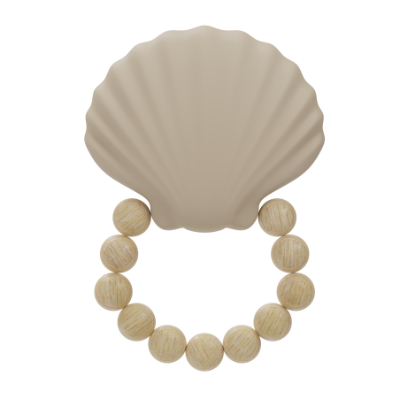 Label Label Teether, silicone - Shell Nougat