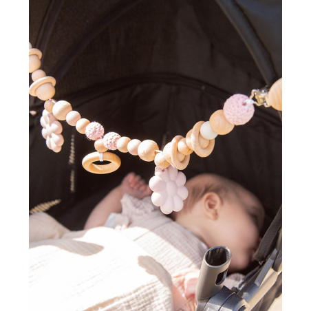 Label Label Reťaz na kočík - Flower Pink