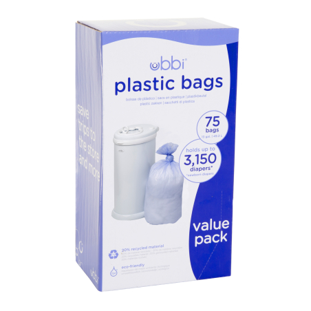 Ubbi Plastic bags, 3-pack (75 pcs)