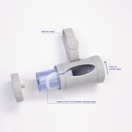 Ubbi Zásobník na pytlíky s poutkem, Gray