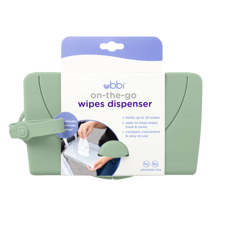 Ubbi Cestovní dávkovač na vlhčené ubrousky, Sage