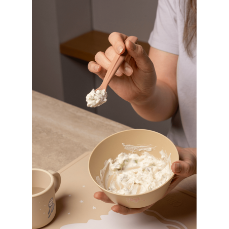 Citron Silicone feeding Spoon - Set of 2 - Blush Pink/ Beige