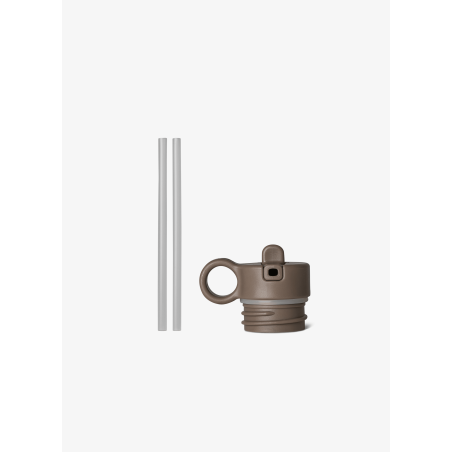 Citron Replacement Lid with Straws, Brown