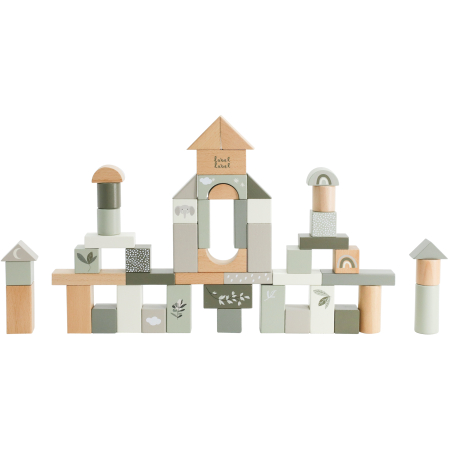 Label Label Wooden Blocks 50 pcs Olive Green