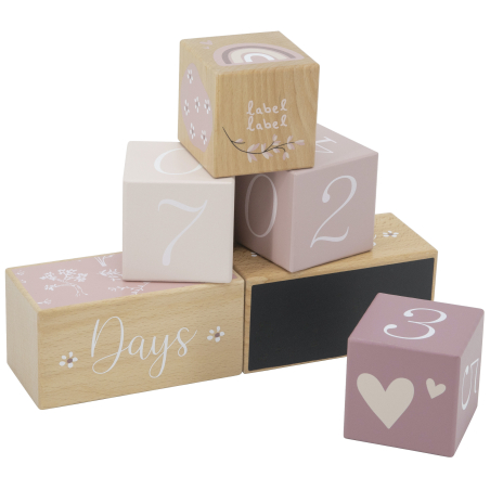 Label Label Milestone Blocks - Pink