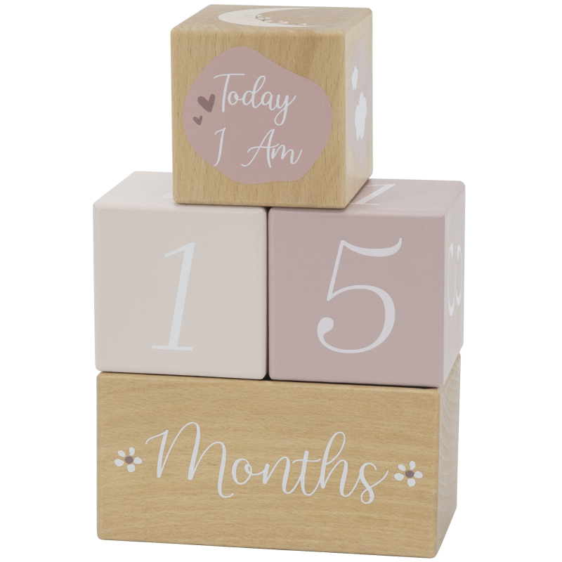 Label Label Milestone Blocks - Pink