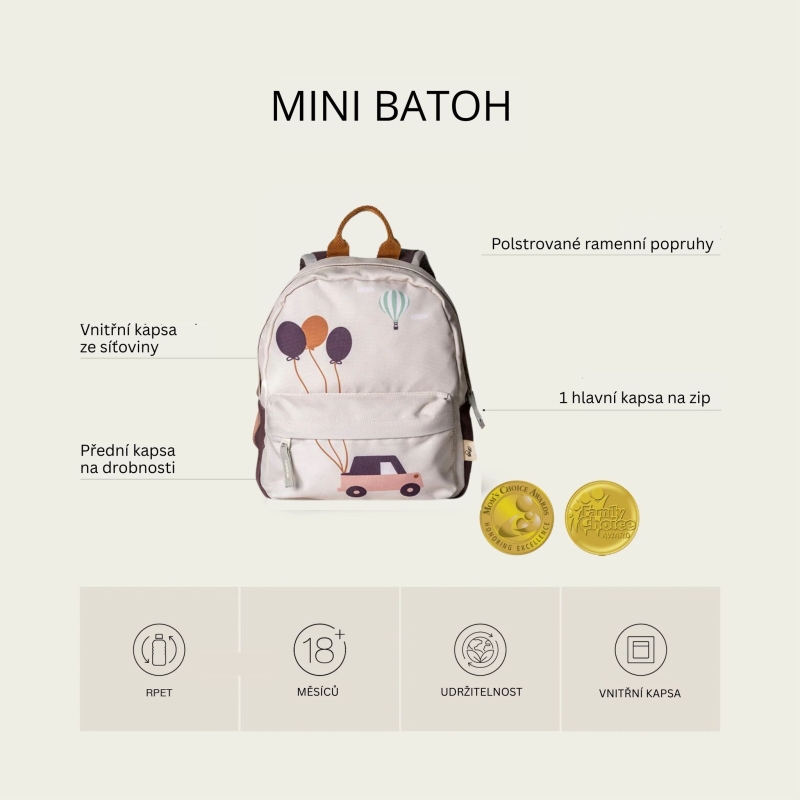 Citron Mini batoh - Vehicles