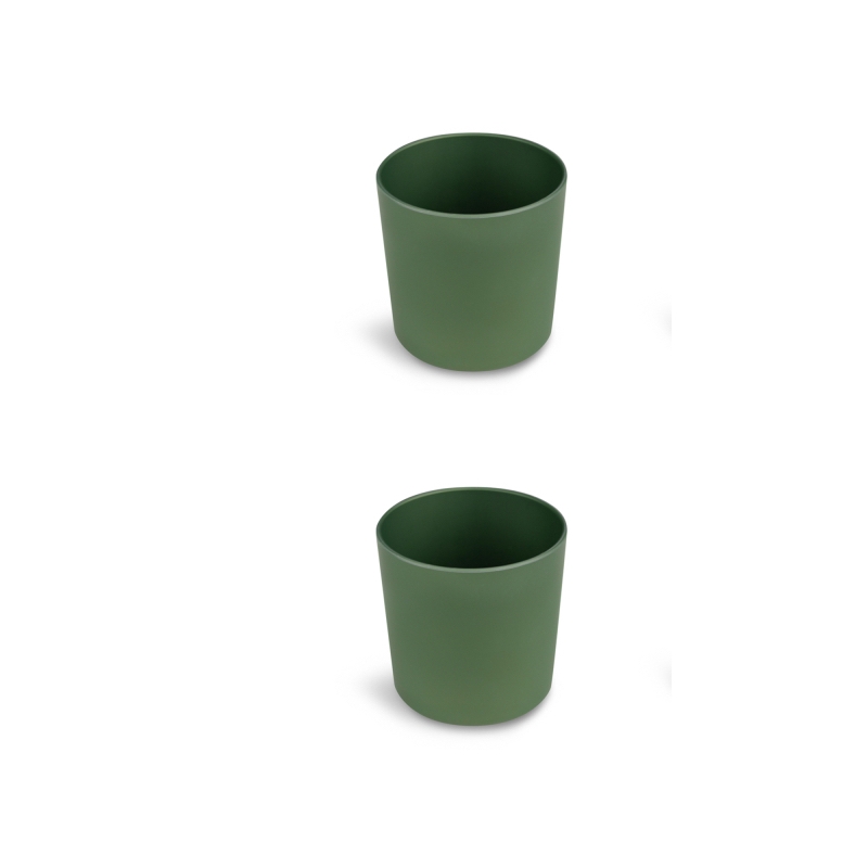 Citron Sada 4 hrnečků z bio materiálu - zelená / krémová