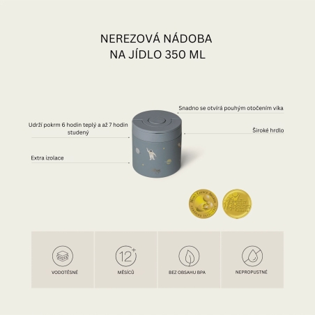 Citron Nerezová nádoba na jedlo 350ml - Spaceship