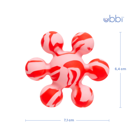 Ubbi Silikónová hryzacia hračka, Pink