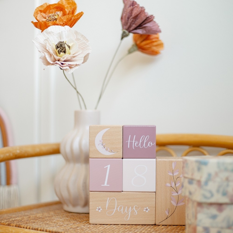 Label Label Milestone Blocks - Pink