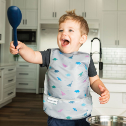 Tiny Twinkle Zástěrka s bryndákem, L - Dinosaur 2