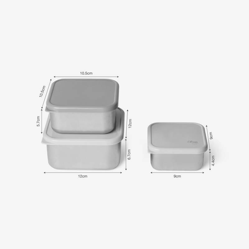 Citron Stackable stainless steel lunchbox - Spaceship