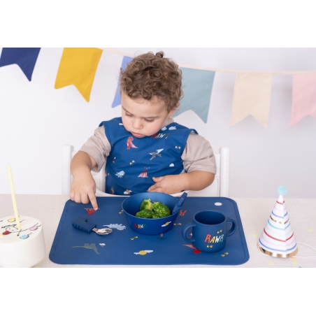 Citron Mini silikonový hrneček, 180ml - Blue Dino