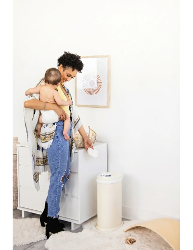 Ubbi Diaper pail, Matte Ivory - NEW