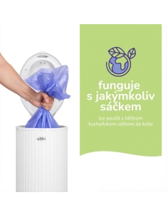 Ubbi Kôš na plienky, Matte White (vrúbkovaný) - NEW 2