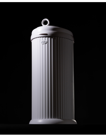 Ubbi Diaper pail, Matte White (fluted)